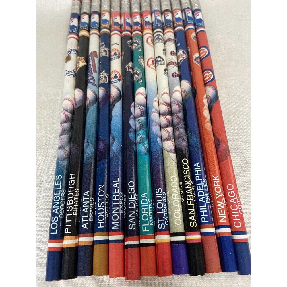 Vintage 1993 MLB Baseball Berol Pencils Lot of 13